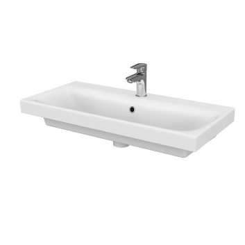 Vanity washbasin Cersanit Moduo, 80cm, rectangular, z overflow, white