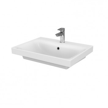 Vanity washbasin Cersanit Moduo, 80cm, rectangular, z overflow, white