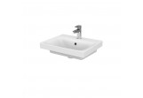 Vanity washbasin Cersanit Moduo, 50cm, rectangular, z overflow, white