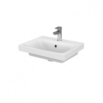 Vanity washbasin Cersanit Moduo, 60cm, rectangular, z overflow, white