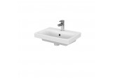 Vanity washbasin Cersanit Moduo Slim, 50cm, rectangular, z overflow, white