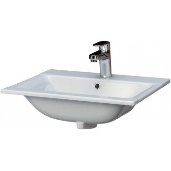 Recessed washbasin Cersanit Gamma, 63x47cm, z overflow, white