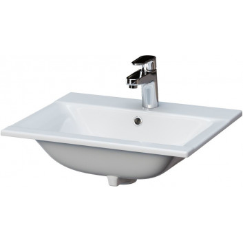 Recessed washbasin Cersanit Ontario, 60cm, z overflow, white