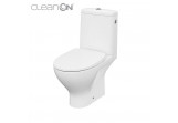 Kompakt WC Cersanit Moduo CleanOn, bezkołnierzowa bowl, 65,5x35,5cm, soft-close WC seat, drain poziomy, doprowadzenie wody od boku, white