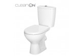 Kompakt WC Cersanit Arteco CleanOn, bezkołnierzowa bowl, 66,5x36cm, duroplastowa soft-close WC seat, drain poziomy, doprowadzenie wody z dołu, white