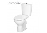 Kompakt WC Cersanit Arteco CleanOn, bezkołnierzowa bowl, 64,5x36cm, polipropylenowa soft-close WC seat, drain pionowy, doprowadzenie wody z boku, white