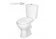 Kompakt WC Cersanit Arteco CleanOn, bezkołnierzowa bowl, 64,5x36cm, polipropylenowa soft-close WC seat, drain pionowy, doprowadzenie wody z boku, white