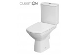 Kompakt WC Cersanit Carina CleanOn, 64,5x35,5cm, bowl bezkołnierzowa, seat duroplastowa with soft closing, drain poziomy, white