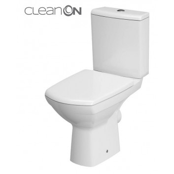 Kompakt WC Cersanit Carina, 62,5x35,5cm, seat duroplastowa with soft closing, drain poziomy, doprowadzenie wody od dołu, white