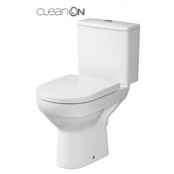 Kompakt WC Cersanit Carina, 62,5x35,5cm, seat duroplastowa with soft closing, drain poziomy, doprowadzenie wody od dołu, white