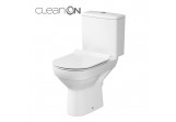 Kompakt WC Cersanit City CleanOn, 67x37,5cm, bowl bezkołnierzowa, seat slim duroplastowa with soft closing, drain poziomy, doprowadzenie wody od boku, white