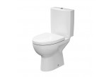 Kompakt WC Cersanit Merida, 62,5x37cm, seat polipropylenowa, drain poziomy, doprowadzenie wody od boku, white