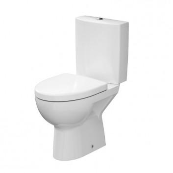 Kompakt WC Cersanit Merida, 62,5x37cm, seat polipropylenowa, drain poziomy, doprowadzenie wody od boku, white