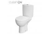 Kompakt WC Cersanit Parva CleanOn, 61x35cm, bowl bezkołnierzowa, seat duroplastowa with soft closing, drain poziomy, doprowadzenie wody od boku, white