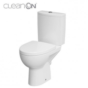 Kompakt WC Cersanit Parva, 59,5x36cm, seat duroplastowa with soft closing, drain pionowy, doprowadzenie wody od boku, white