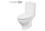 Kompakt WC Cersanit Moduo CleanOn, bezkołnierzowa bowl, 65,5x35,5cm, soft-close WC seat, drain poziomy, doprowadzenie wody od boku, white