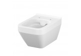 Bowl zawieszana Cersanit Crea CleanOn, bezkołnierzowa, rectangular, 52x35cm, white