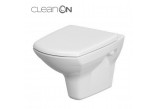 Bowl zawieszana Cersanit Arteco CleanOn, bezkołnierzowa, round, 52,8x35,5cm, duroplastowa soft-close WC seat, white