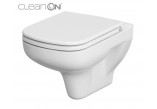 Bowl zawieszana Cersanit Caspia CleanOn, bezkołnierzowa, rectangular, 54x36,5cm, duroplastowa soft-close WC seat, white