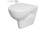 Bowl zawieszana Cersanit Parva CleanOn, round, 51x34,5cm, duroplastowa soft-close WC seat, white