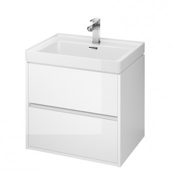 Cabinet vanity Cersanit Crea 50, szuflady z cichym domykaniem, white