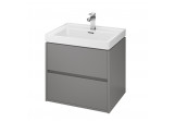 Cabinet vanity Cersanit Crea 60, szuflady z cichym domykaniem, szary mat