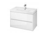 Cabinet vanity Cersanit Crea 60, szuflady z cichym domykaniem, white