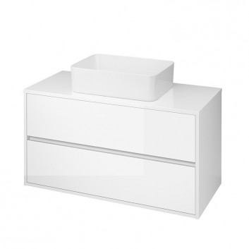 Cabinet vanity Cersanit Crea 80, uniwersalny blat, szuflady z cichym domykaniem, white