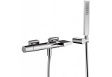 Bath tap Tres Project, wall mounted, with cascade, Shower set, chrome 