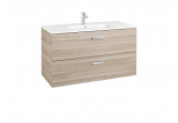 Set łazienkowy Roca Unik Victoria Basic, 100x46cm, 2 szuflady, birch-tree