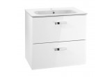 Set łazienkowy 70 Roca Victoria Basic (washbasin 70x45cm + cabinet pod umywalkę 68,5x56,5x45 cm with 2 drawers) - white