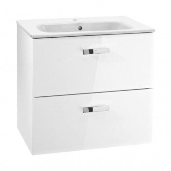 Zestaw łazienkowy 80 Roca Victoria Basic (umywalka 80x45cm + szafka pod umywalkę 78,5x56,5x45 cm z 2 szufladami) - biały- sanitbuy.pl