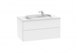 Set łazienkowy Roca Unik Beyond, 80x50cm, 2 szuflady, white shine