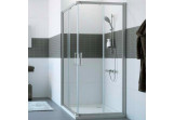 Square cabin Huppe Classics 2, 800x800mm, corner entry, door sliding, Anti-Plaque, silver profil