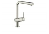 Kitchen faucet Grohe Minta with pull-out spray with aerator Supersteel