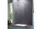 Panel walk-in Huppe Design Pure, 750mm, stabilizator skośny, Anti-Plaque, matt silver profile