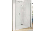 Side panel for hinged door Huppe Aura Pure, 1200mm, montaż on shower tray, Anti-Plaque, silver profil