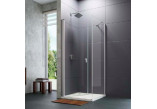 Swing door Huppe Design pure quadrangle, 800mm, uniwersalne, Anti-Plaque, profil chrome eloxal