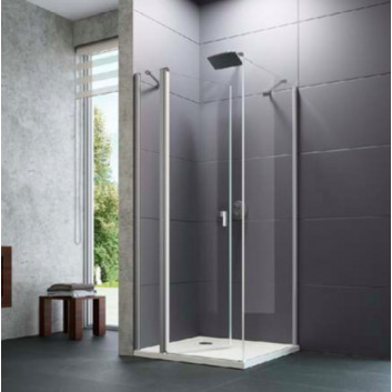 Swing door Huppe Design pure quadrangle, 800mm, swinging, uniwersalne, Anti-Plaque, profil chrome eloxal