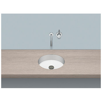 Under-countertop washbasin Alepe Unisono KE-Series, round, 319mm, without overflow, UB.KE325, white