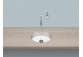 Under-countertop washbasin Alepe Unisono KE-Series, round, 319mm, without overflow, UB.KE325, white