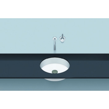 Under-countertop washbasin Alepe Unisono KE-Series, round, 319mm, without overflow, UB.KE325, white