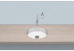 Under-countertop washbasin Alepe Unisono KE-Series, round, 319mm, without overflow, for built-in pod warstwą laminatu, UB.KE325, white