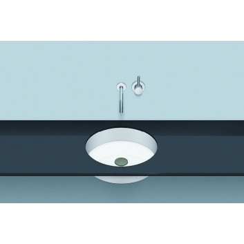 Under-countertop washbasin Alepe Unisono KE-Series, round, 369mm, without overflow, UB.KE375, white