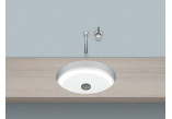 Under-countertop washbasin Alepe Unisono KE-Series, round, 394mm, without overflow, for built-in pod warstwą laminatu, UB.KE400, white