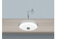 Under-countertop washbasin Alepe Unisono KE-Series, round, 394mm, without overflow, for built-in pod warstwą laminatu, UB.KE400, white