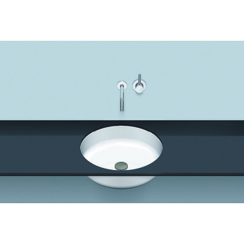 Under-countertop washbasin Alepe Sondo SO-Series, round, 444mm, without overflow, UB.SO450.1, white