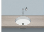 Under-countertop washbasin Alepe Sondo SO-Series, round, 444mm, without overflow, for built-in pod warstwą laminatu, UB.SO450.1, white