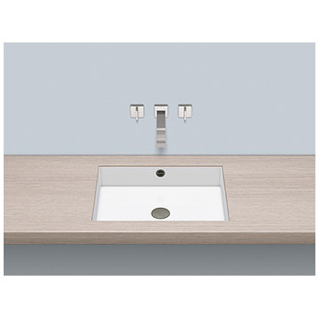 Under-countertop washbasin Alepe Metaphor ME-Series, rectangular, 504x379mm, z overflow, UB.ME500, white