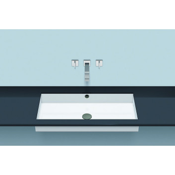 Under-countertop washbasin Alepe Metaphor ME-Series, rectangular, 504x379mm, z overflow, UB.ME500, white